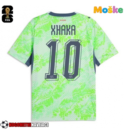 Moške Nogometnih dresov Švica Granit Xhaka #10 Gostujoči SP 2026 Kratki rokavi Moške Nogometnih dresov Švica Granit Xhaka #10 Gostujoči SP 2026 Kratki rokavi